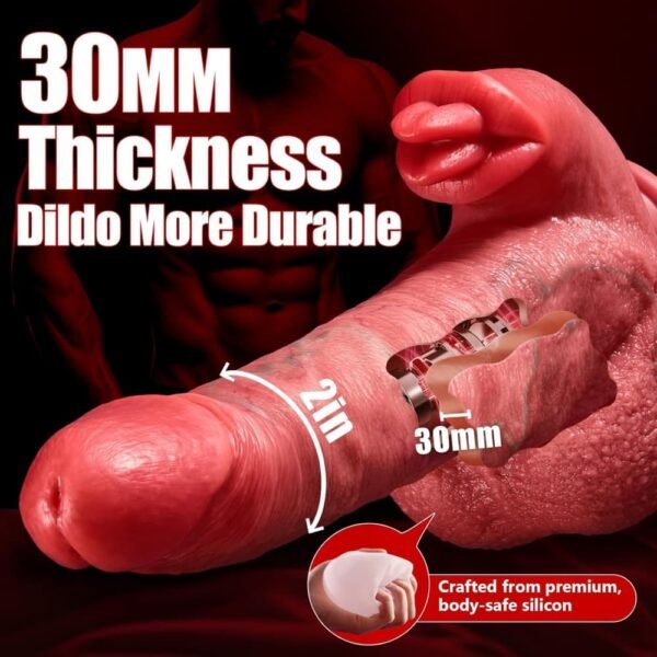 10.18 Inch Big Thick Dildo Licking Vibrator - Image 5