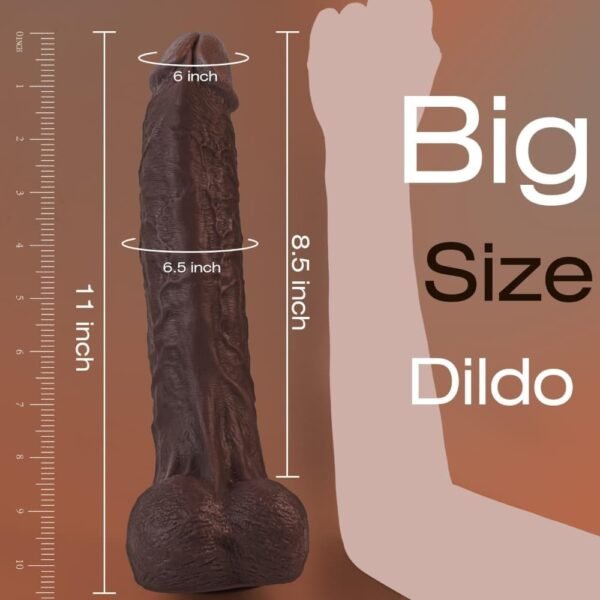 Lifelike Black Dildo 11 Inch - Image 6